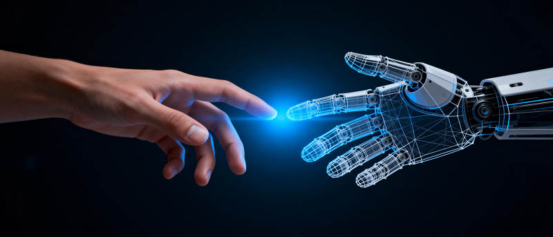 人机触碰未来图片