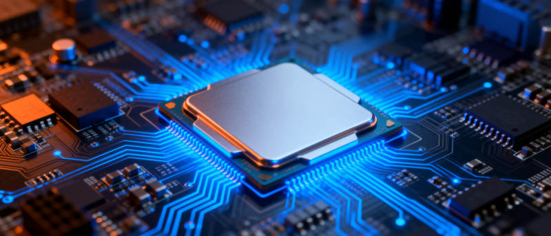 芯片电路发光图图片