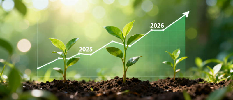 绿色增长趋势图片