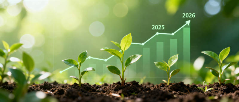 绿色增长趋势图图片