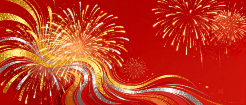 璀璨烟花迎新春图片