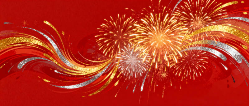 璀璨烟花迎新春图片