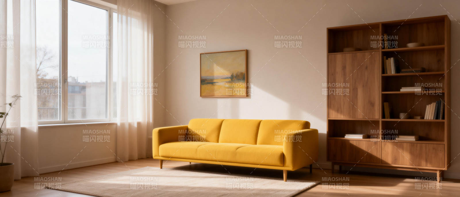 明亮温馨的客厅图片