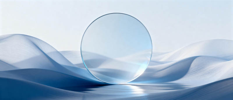 晶莹圆镜映波光图片