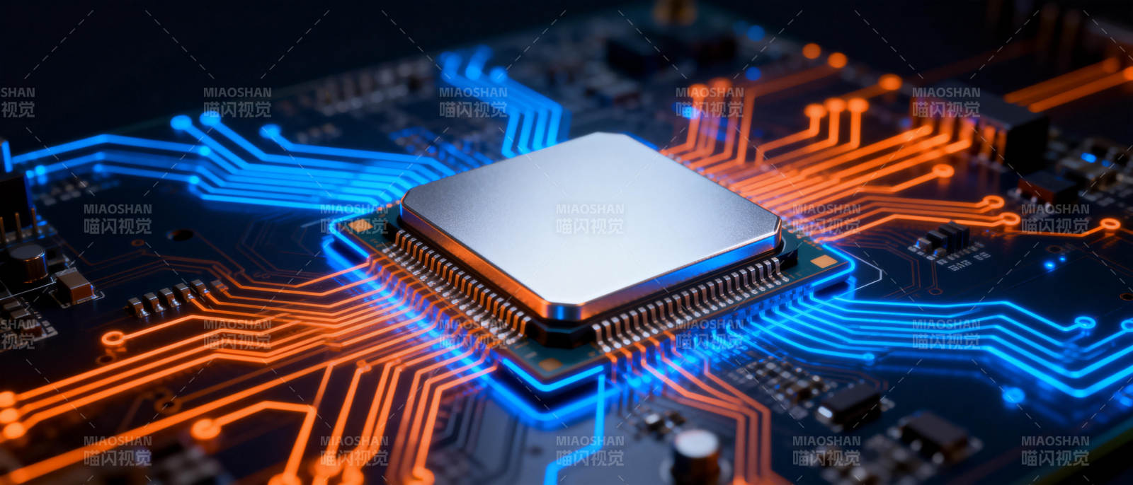 芯片电路光效图图片