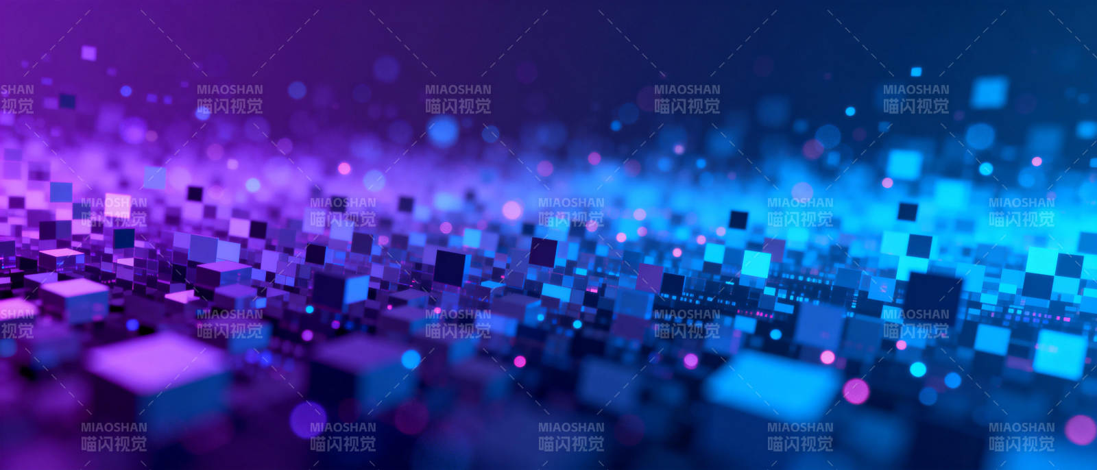 炫彩方块光影图片