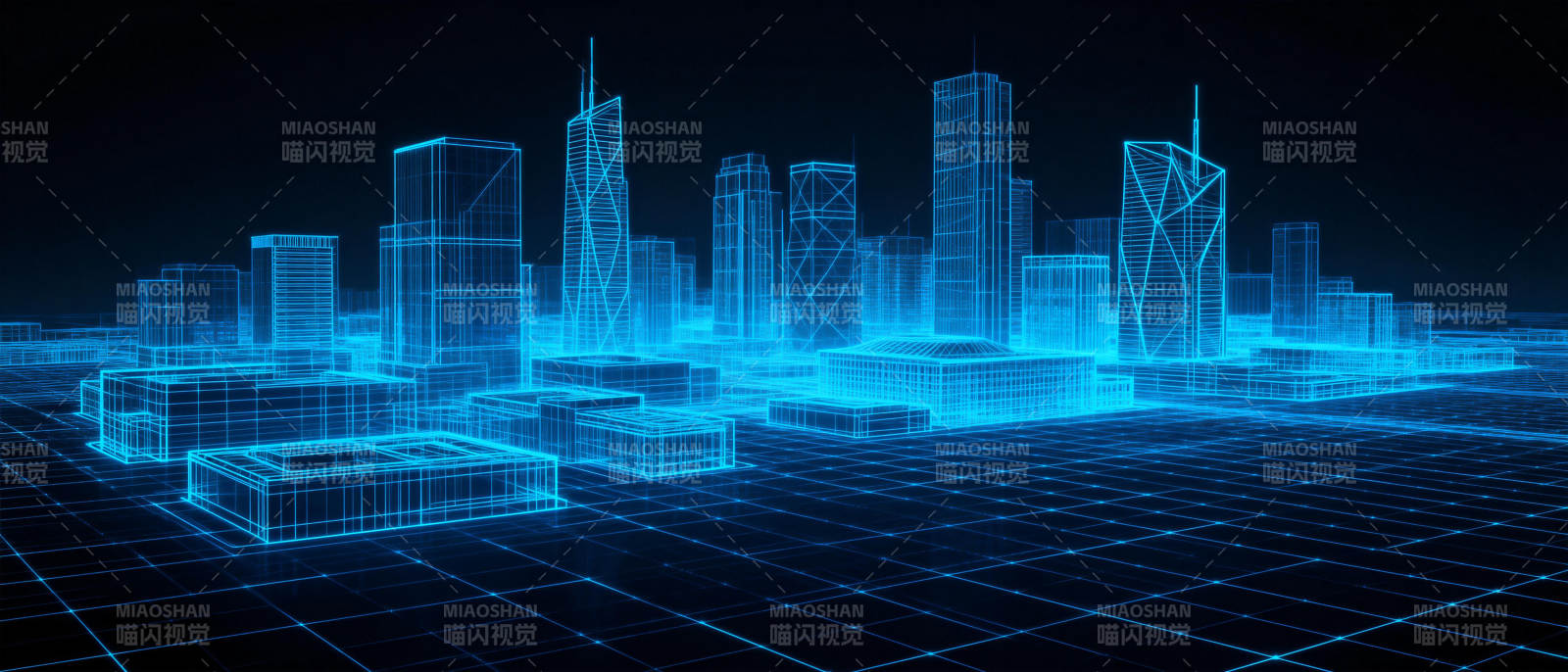 未来城市蓝光图图片