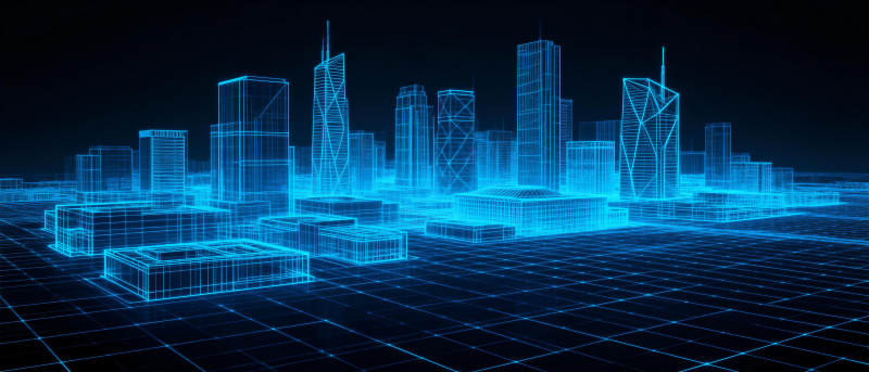 未来城市蓝光图图片