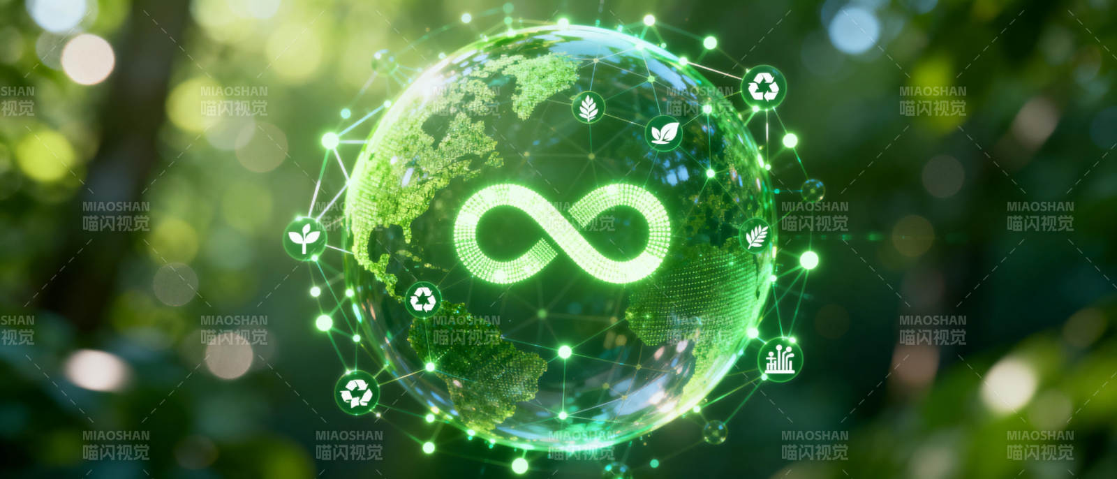 绿色地球 无限循环图片