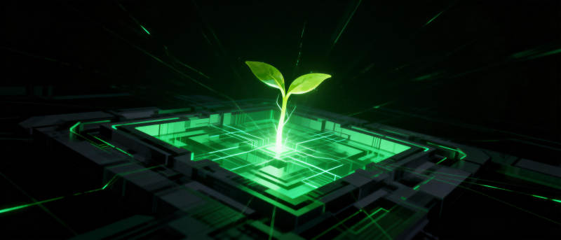 绿芽破土 科技新生图片