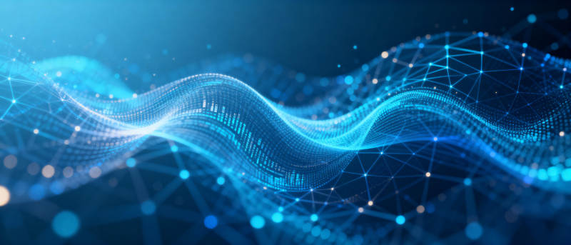 蓝色波浪科技感图片