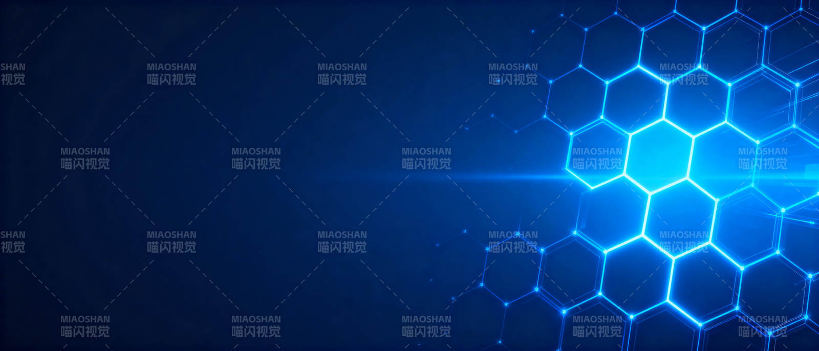 科技蓝光蜂窝背景图片