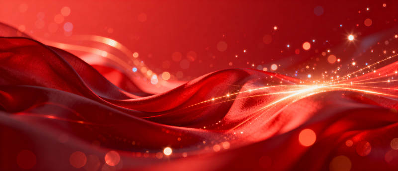 红色波浪光效图片