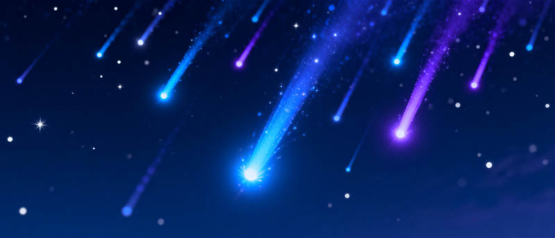 流星划破夜空图片