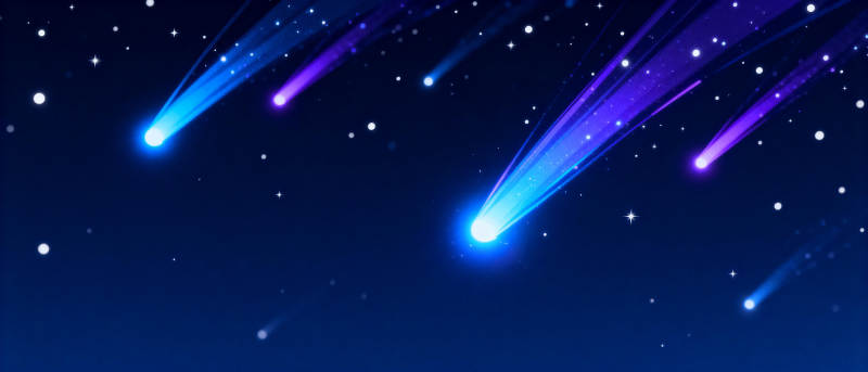 流星划破夜空图片