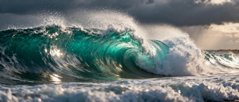 碧浪翻涌 海天一色图片