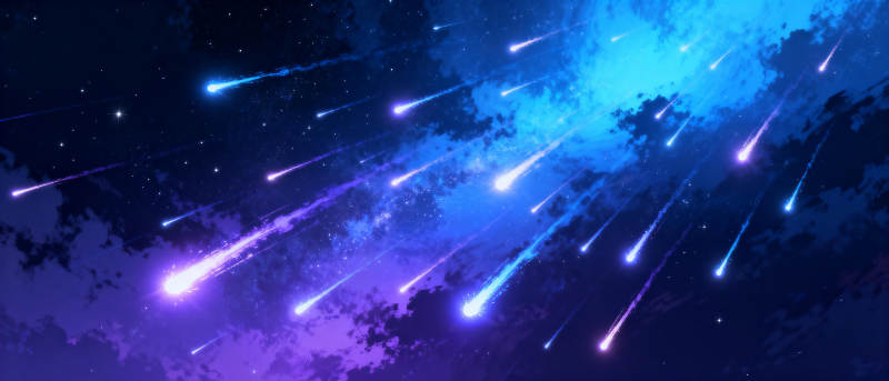 流星雨夜空图片