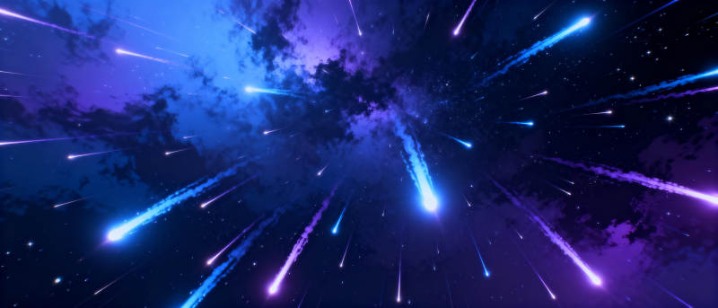 星河璀璨 流星划过图片