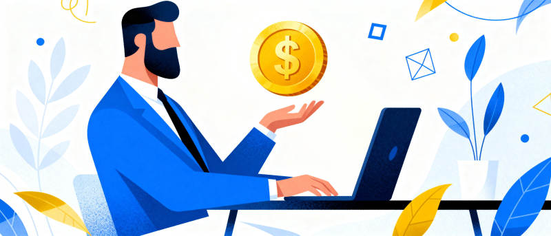 商务人士在线赚钱图片
