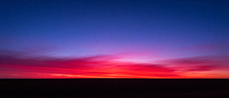 暮色红霞映天际图片