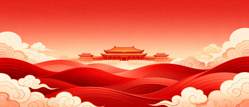 红云映宫阙图片