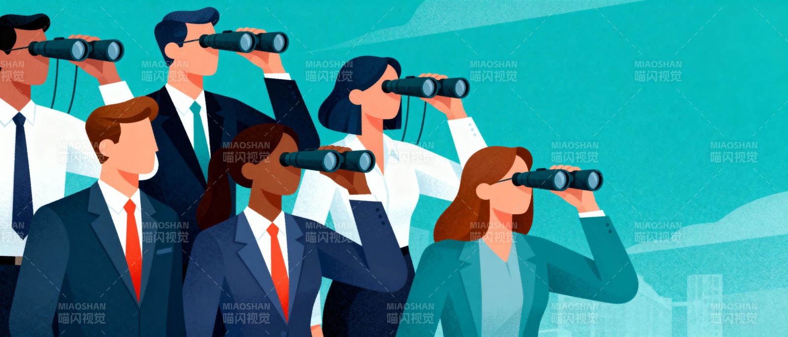 团队远眺未来图片