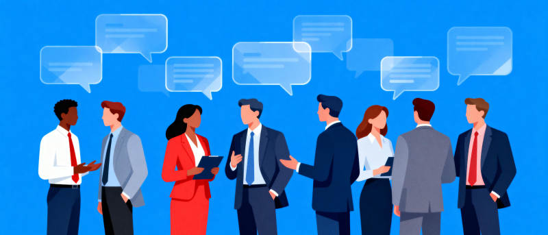 商务人士交流场景图片