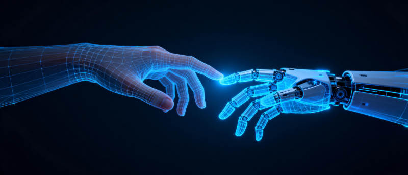 人机触碰未来图片