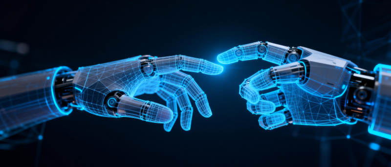 机械手触碰未来图片