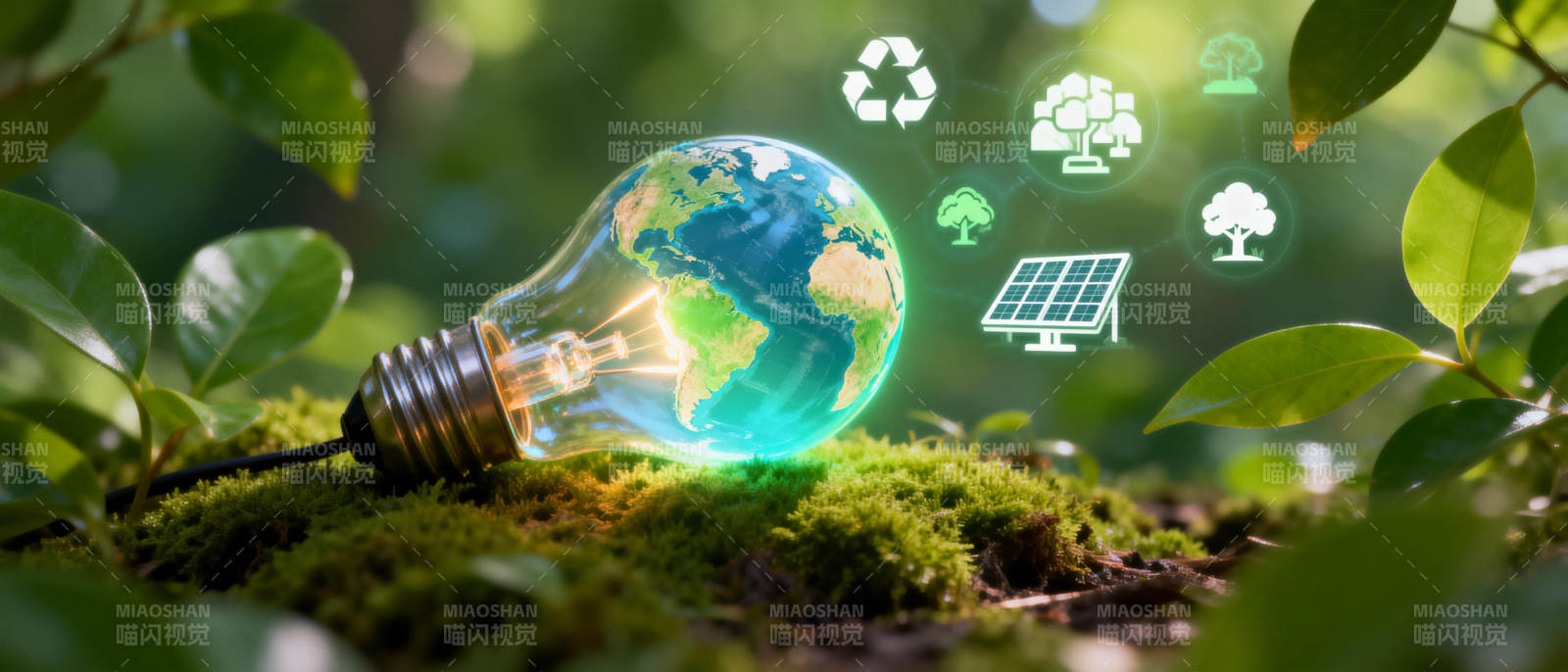 绿色能源 点亮地球图片