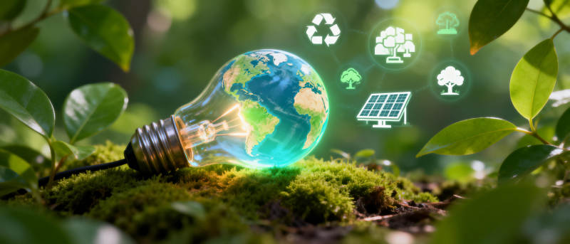 绿色能源 点亮地球图片