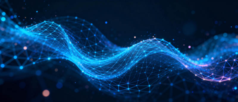 蓝光波浪网络图片