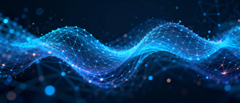 蓝光波浪网络图片