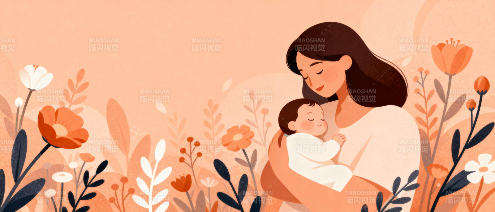 母爱如花绽放图片