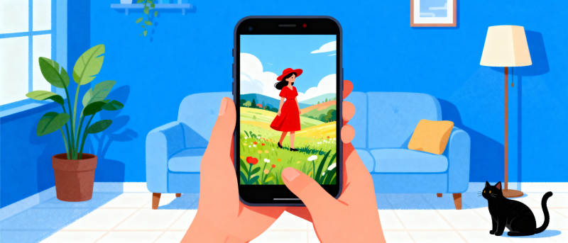 手机里的田园风光图片