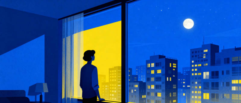 夜幕下的城市剪影图片