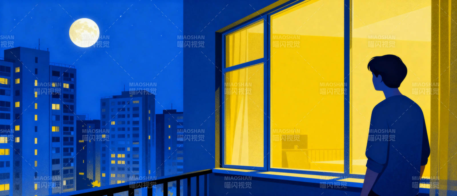 夜阑人静望月图片