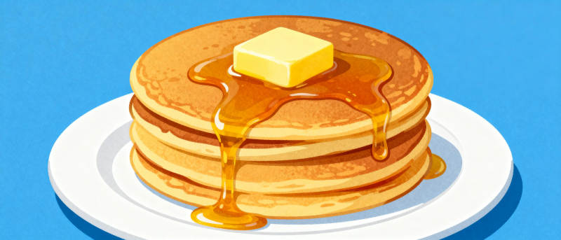 香甜煎饼配黄油图片