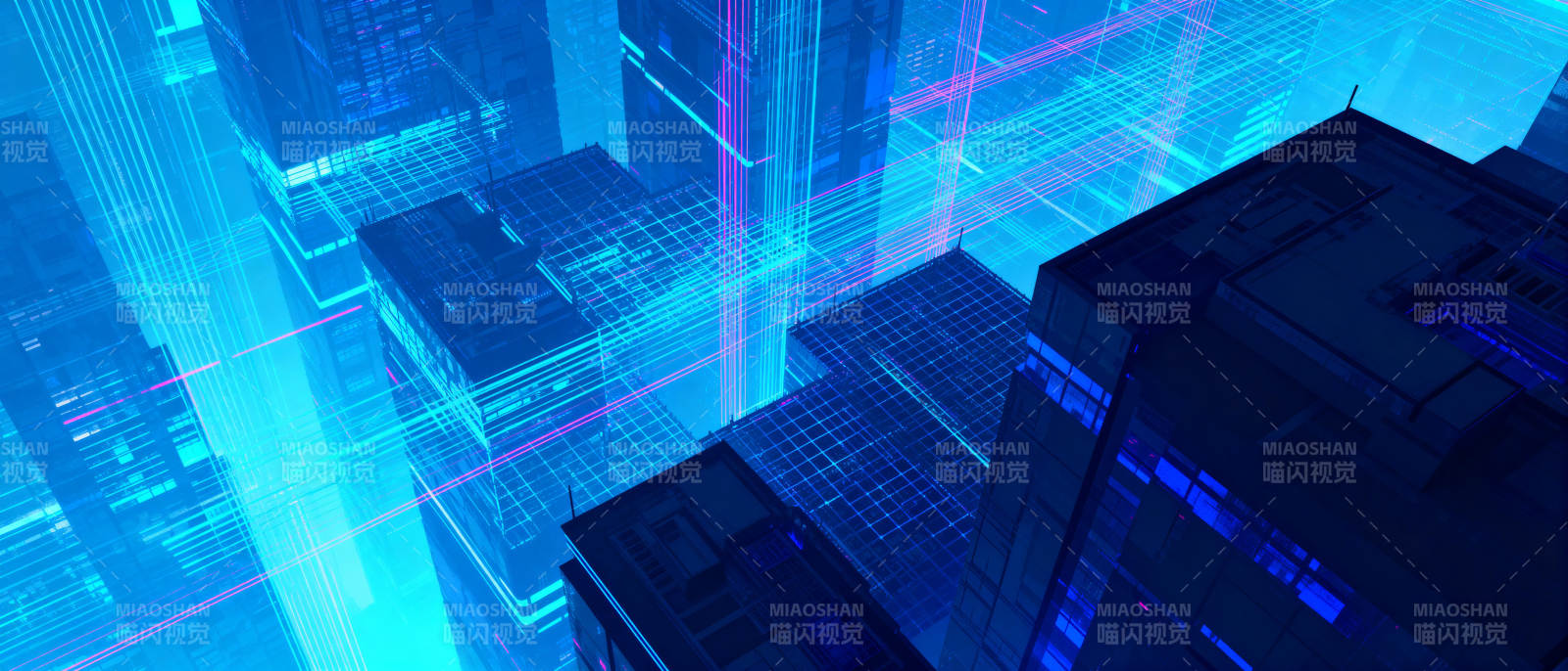 未来都市夜景图片