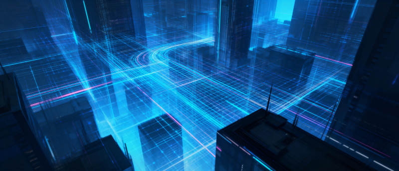 未来都市夜景图片