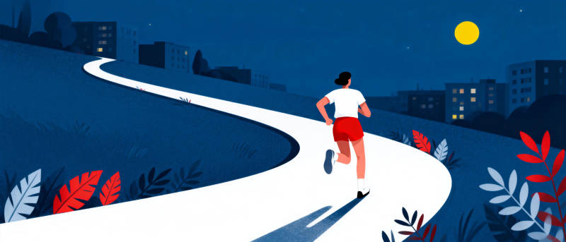 夜跑城市之光图片