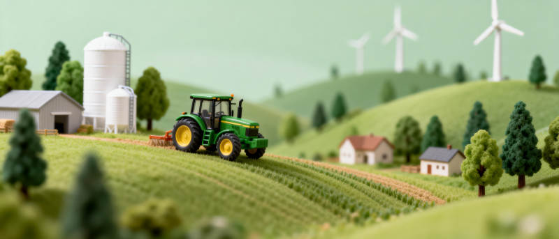 田园风光 拖拉机耕作图片