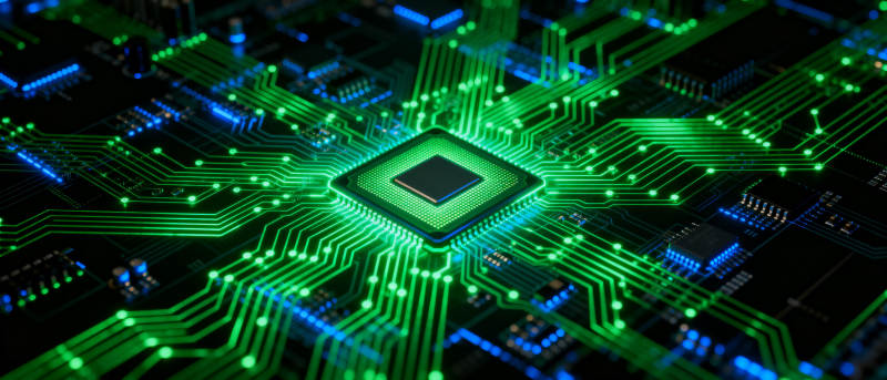芯片电路发光图图片