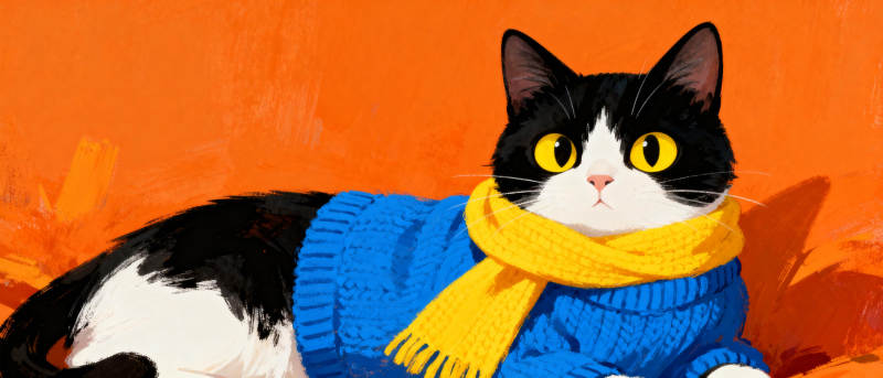 猫咪穿毛衣图片
