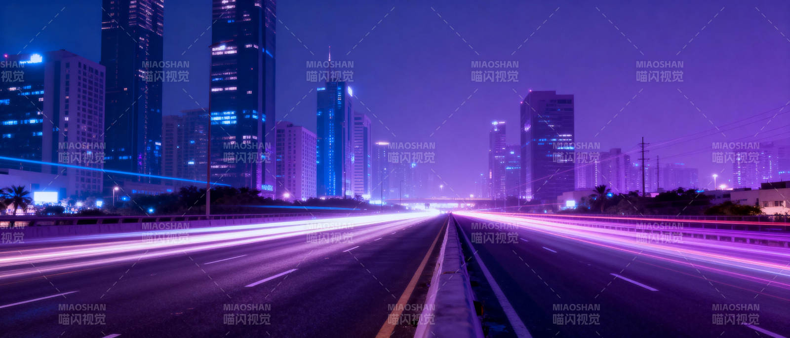 霓虹都市夜景图片