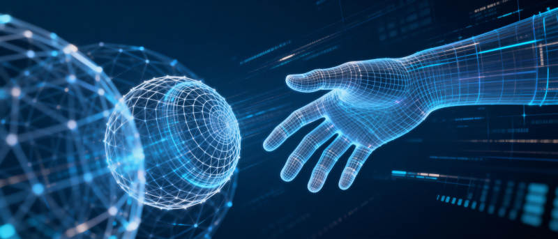 科技之手触碰未来图片