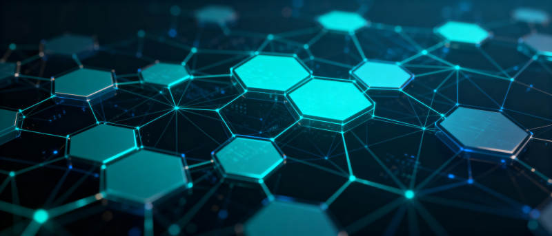 科技六边形网络图片