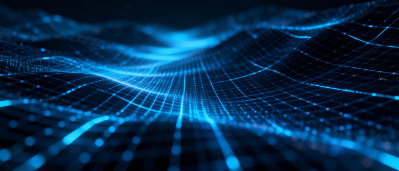 蓝色科技波浪图片