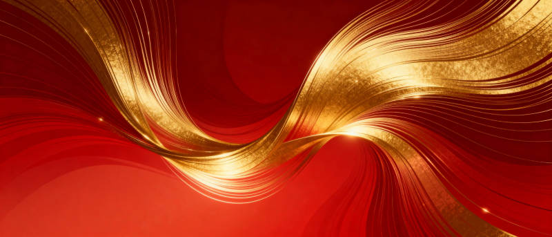 红金流光溢彩图片