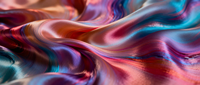 炫彩流光绸缎图片